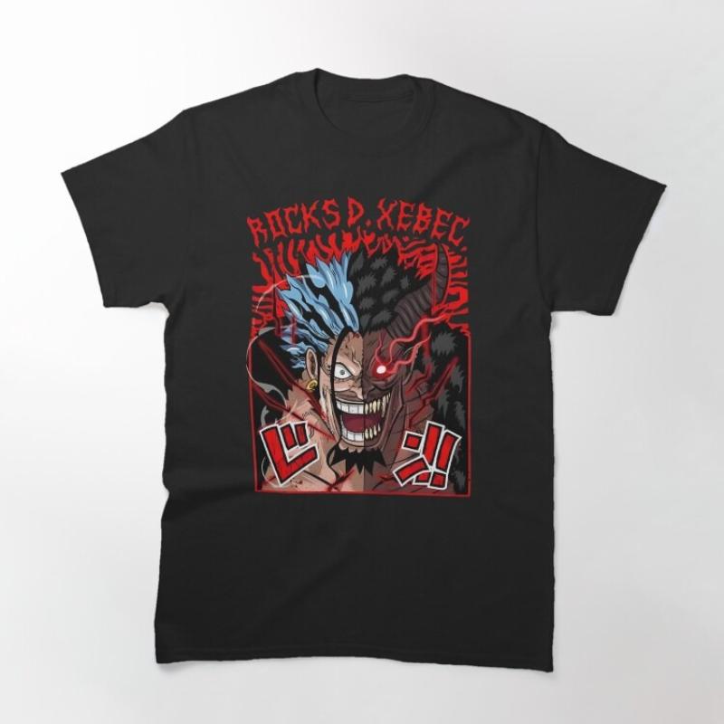 

Hot Sale Anime One Piece Rock D Xebec Manga Graphic Print T-shirt Men Women Streetwear Y2k Harajuku Fashion Casual Oversized Top Cotton Summer New Tee 4XL