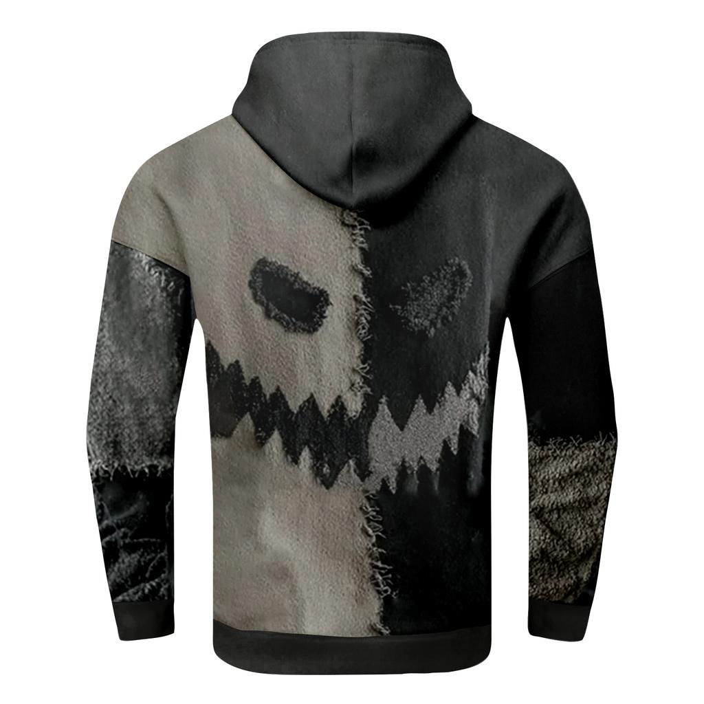 Men's Halloween Long Sleeved Casual Sports Pullover Sweatshirt