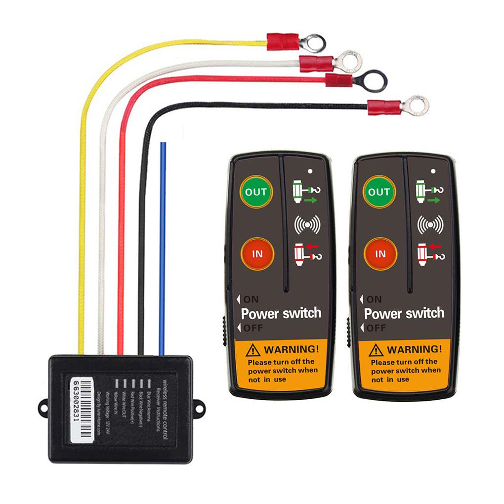 12V 24V Universal Electric Winch Wireless Remote Control Switch Kit For Jeep ATV SUV Truck Boat Receiver Module Transmitter