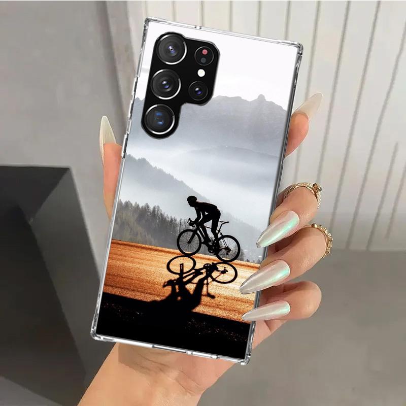 Bicycle Bike Sport Phone Case for Samsung Galaxy S26 S24 S23 Ultra S25 Edge S22 S21 Plus S20 FE + Soft Print Shell Funda Galaxy