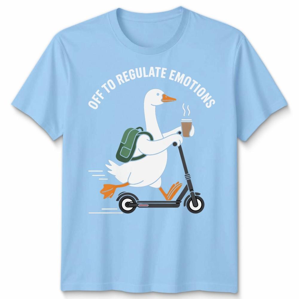 Off To Regulate Emotions Unisex T Shirt Unisextal Health Teacher Gift Funny Duck S