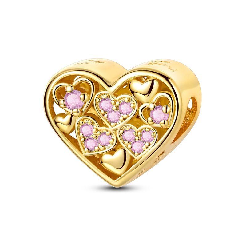 New 925 Silver Creative Golden Charms Insect Pendant Leopard Gem Keychain Stainless Luxury DIY Bracelet Necklace Retro