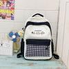 Schoolbag Japanese Ins Casual Plaid School Bag Female Junior High School Student Versatile Cute College Style Backpack Travel Backpack