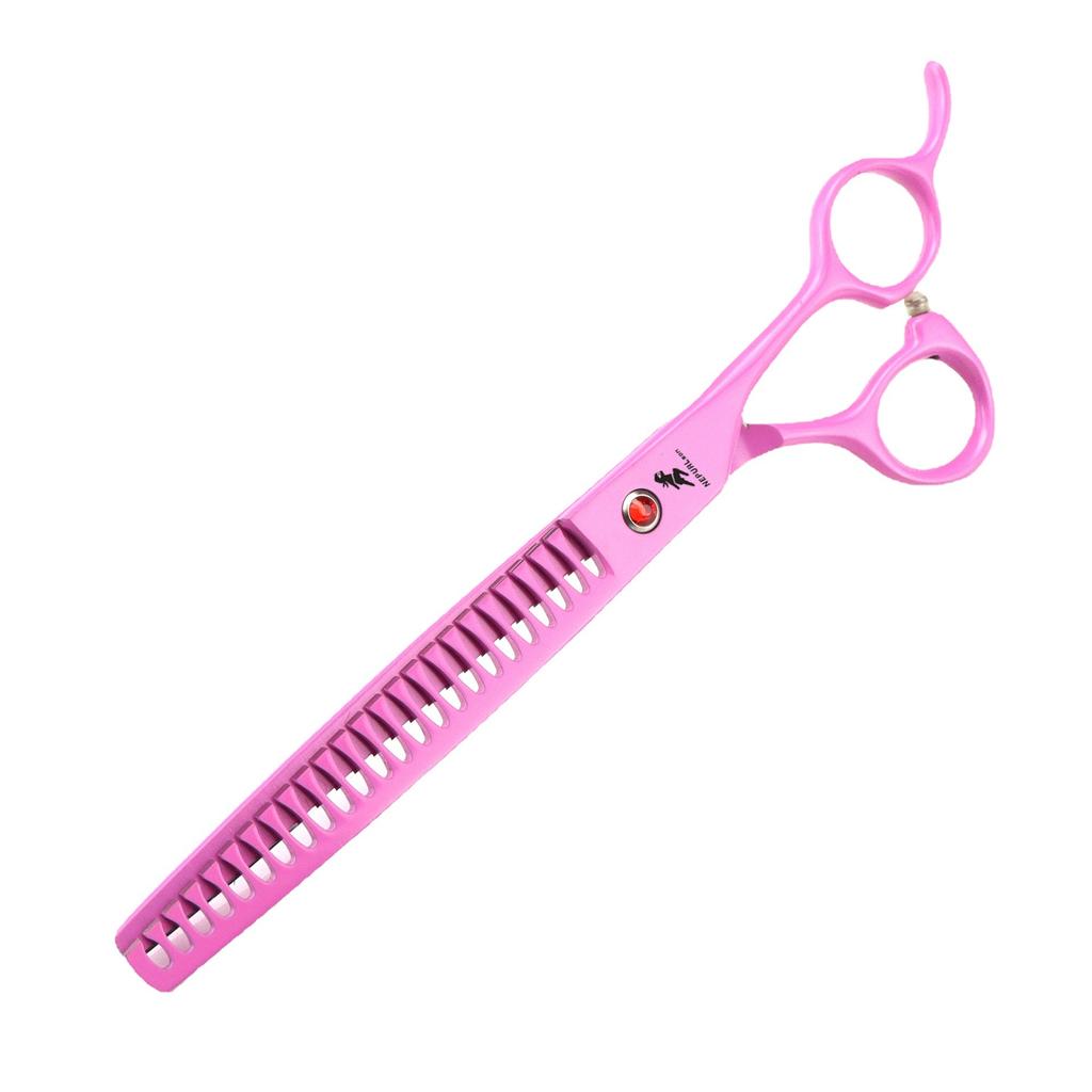 8.0 Inch Nimpson, 5 Packs Of Lacquered Pink, Pet Grooming Scissors, Straight Scissors, Set, Free Row Comb.