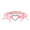 Sweet Heart Collar Bow & Bell Choker Necklace - European & American Style