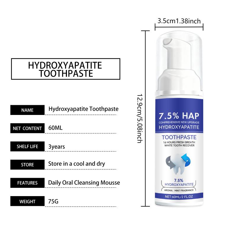 Press Pump Toothpaste Mousse Gentle Cleansing Foam Oral Care Whitening For Sensitive Teeth Convenient Daily Hygiene