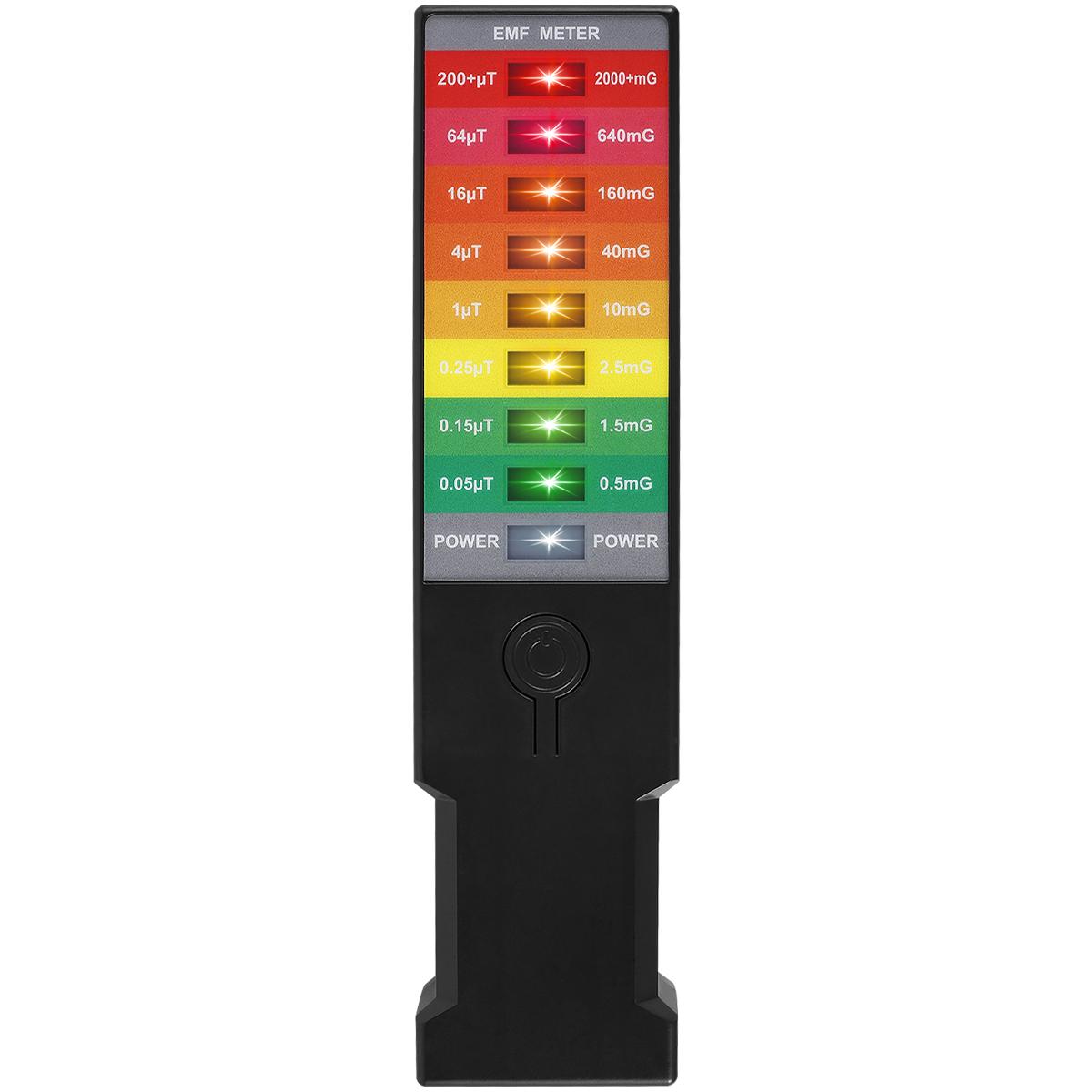 

Профессиональный детектор электромагнитного поля, тестер-считыватель ЭДС-метра, 9 светодиодов, портативный гаусс-метр, подходит для домашнего использования