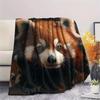 Rood Panda patroon Flanellen Deken, Hoge kwaliteit Comfortabel voor Alle Seizoenen, Woondecoratie, Warmte en Comfort, Perfect voor Cadeaus.