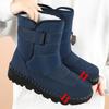 Womens Winter Snow Boots Warm Fleece Lined Non Slip Flat Heel Ankle Plus Size 35-43