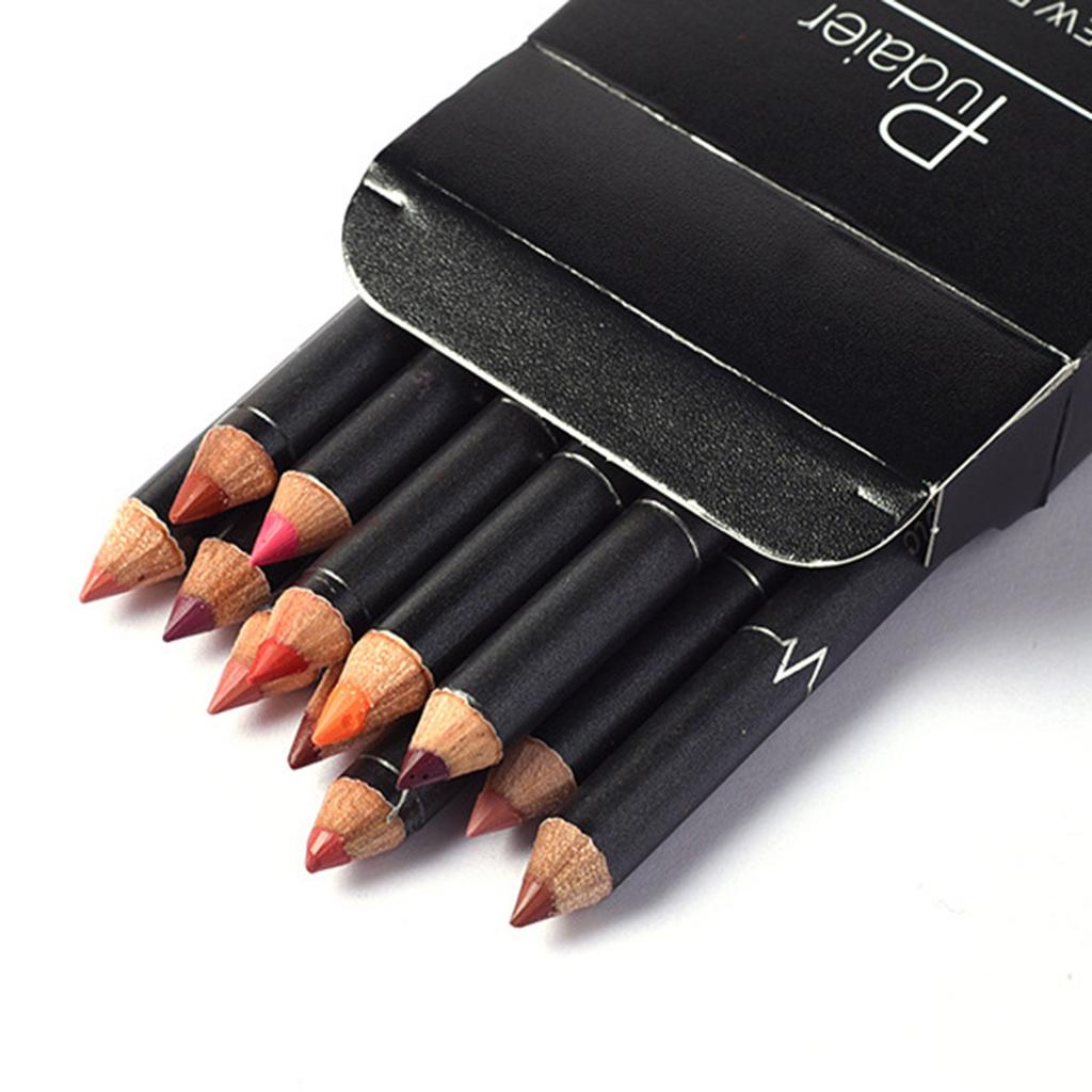 12 Colors Lip Pencil Set Waterproof Long-lasting Lip Liner Matt Lipstick Pen