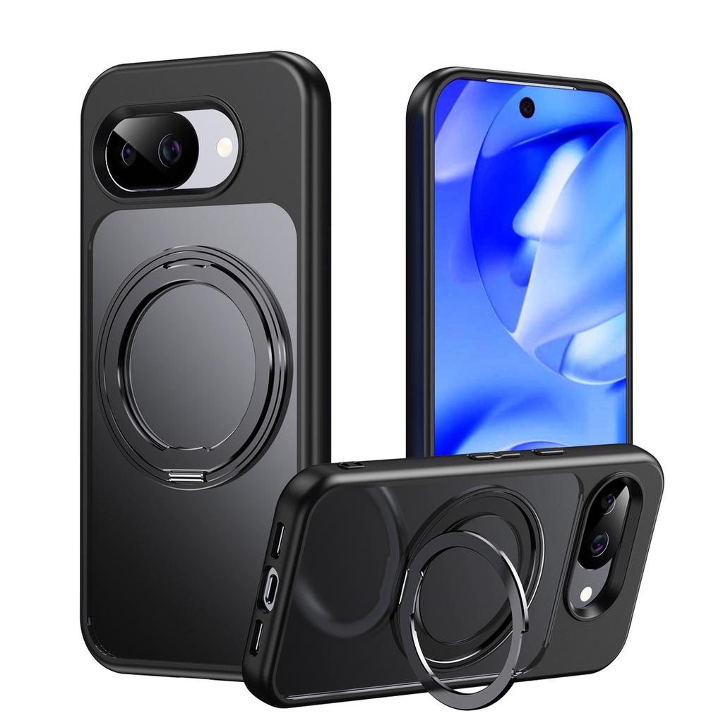 360 Rotating Kickstand Simple Business Magnetic Case for Google Pixel 10 Pro XL 9A 9 8 Comfortable Grip Shockproof Durable Cover