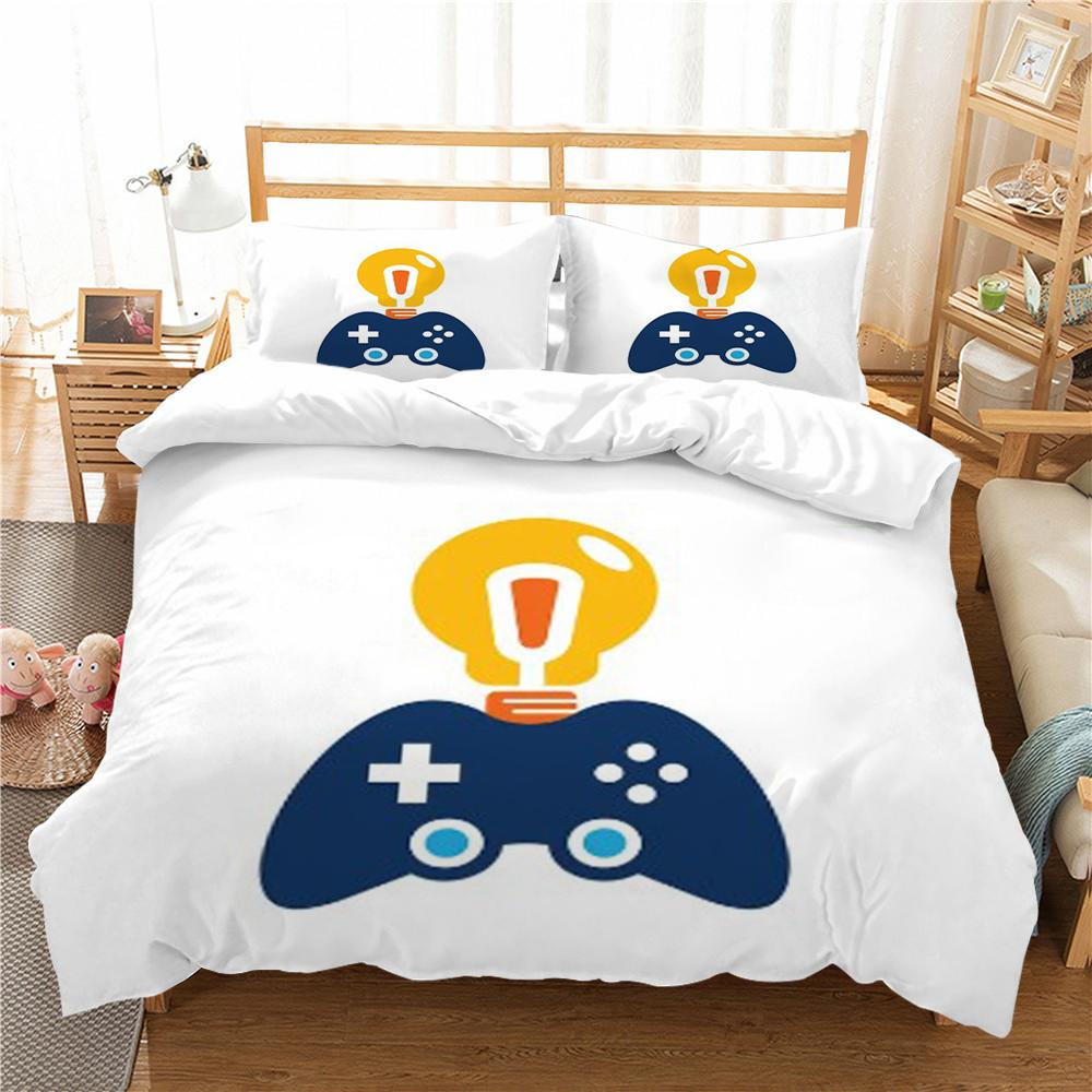 Strona główna pościel 3D Gamepad drukuj zestaw pościeli z mikrofibry pocieszyciel poszwa na kołdrę pościel poszwy na kołdry jeden rozmiar