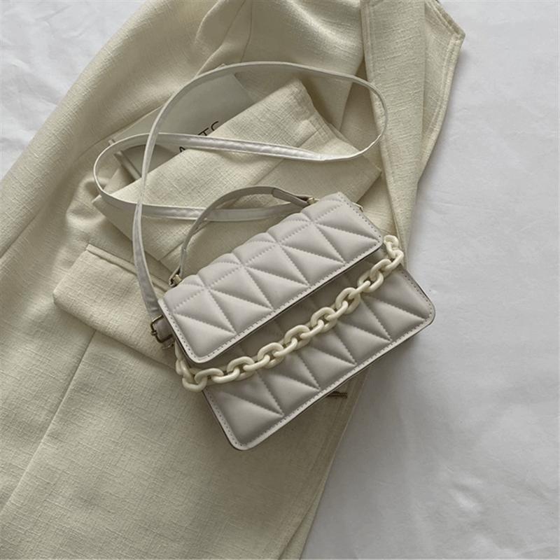 Mini Casual Quilted Crossbody Bag with Magnetic Closure and Adjustable Strap Small Handbag Tote Shoulder Bag for Women Daily Use