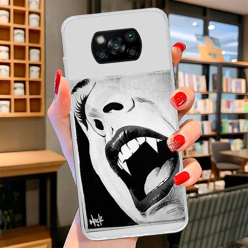 Gothic Vampire Scarlet Art Cover Phone Case For Xiaomi Poco F7 Ultra X7 X6 X5 Pro M7 Redmi 15C 15 13C 13 12C 12 10C 10 9A 9C 9T