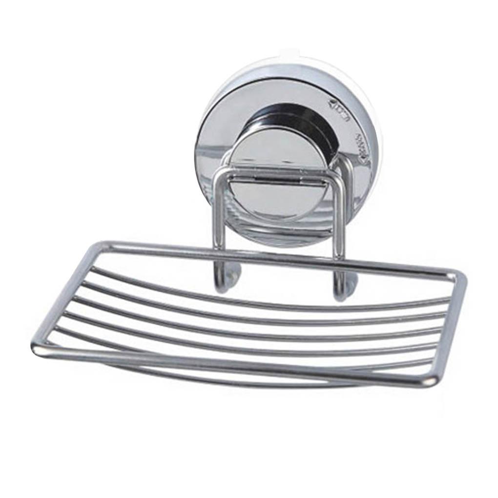 

Suction Soap Holder Stainless Wall Soap Dish Shower Box Dish for Bathroom