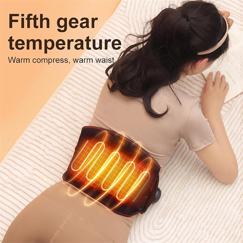 JINKAIRUI Massaggiatore lombare wireless con cintura massaggiante termica cuscinetto riscaldante per alleviare il mal di schiena cintura per la schiena scaldamuscoli supporto lombare