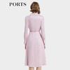 Ports Women's Long Sleeve Printed A-Line Dress