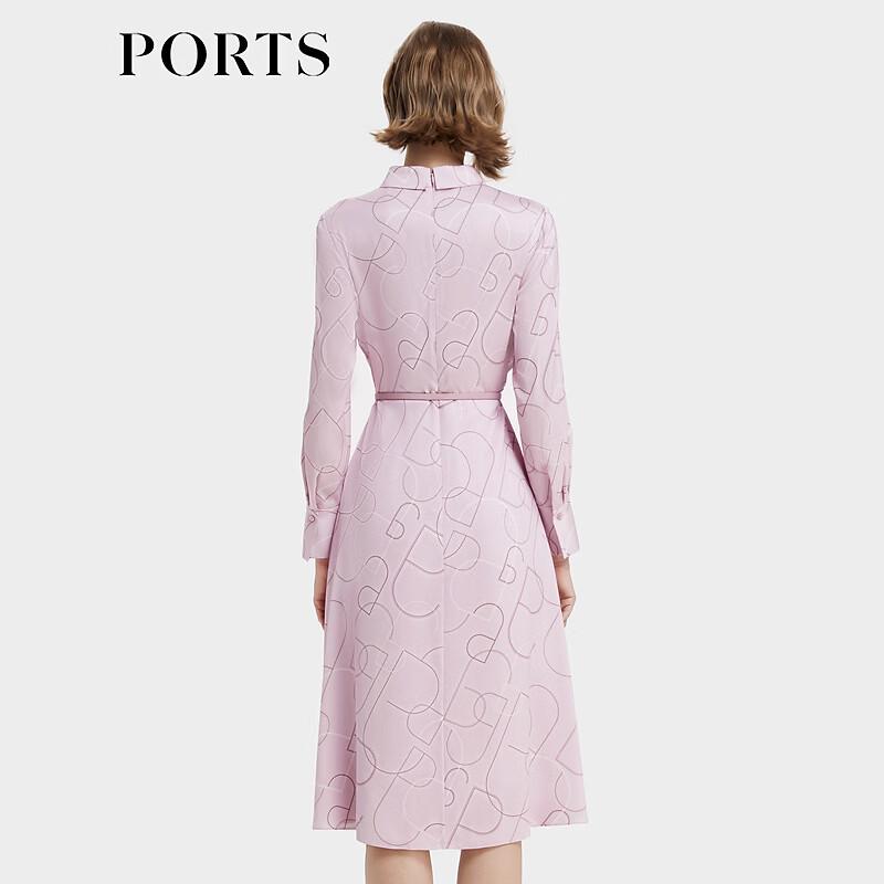 Ports Women's Long Sleeve Printed A-Line Dress