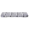 Grey Checkered Pallet Cushion 120 X 40 X 12 Cm Fabric