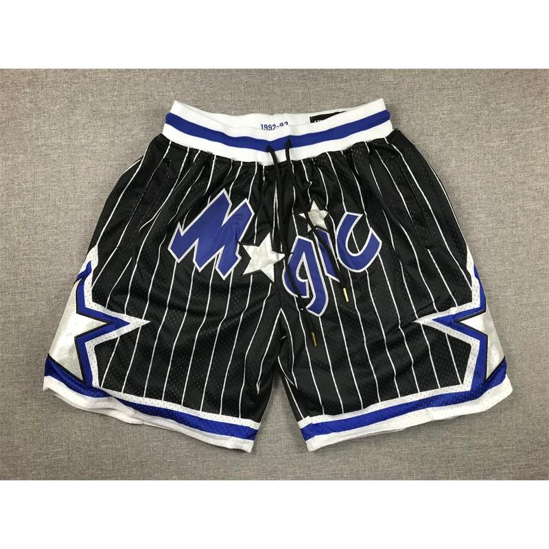 Just Don Retro Americano Mágico Pantalones Cortos Deportivos Bordados para Hombre Pantalones Cortos de Baloncesto High Street Pantalones Cortos del Equipo Lakers Pantalones Cortos de Cinco Puntos