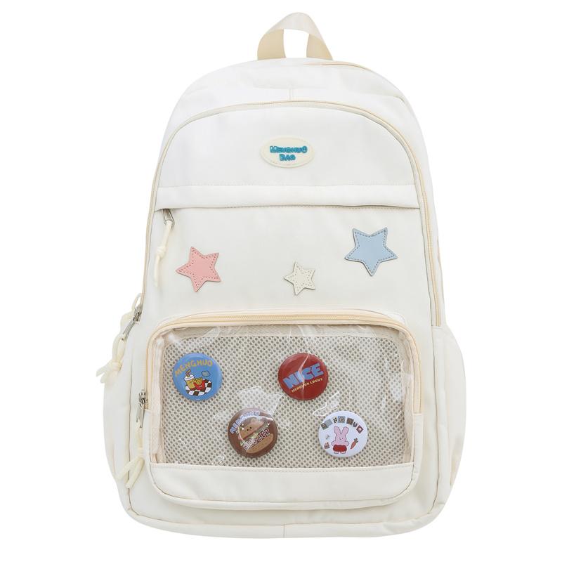 

Дорожная сумка для студентов-женщин, школьный рюкзак большой емкости, рюкзак в стиле колледжа для средней школы белый