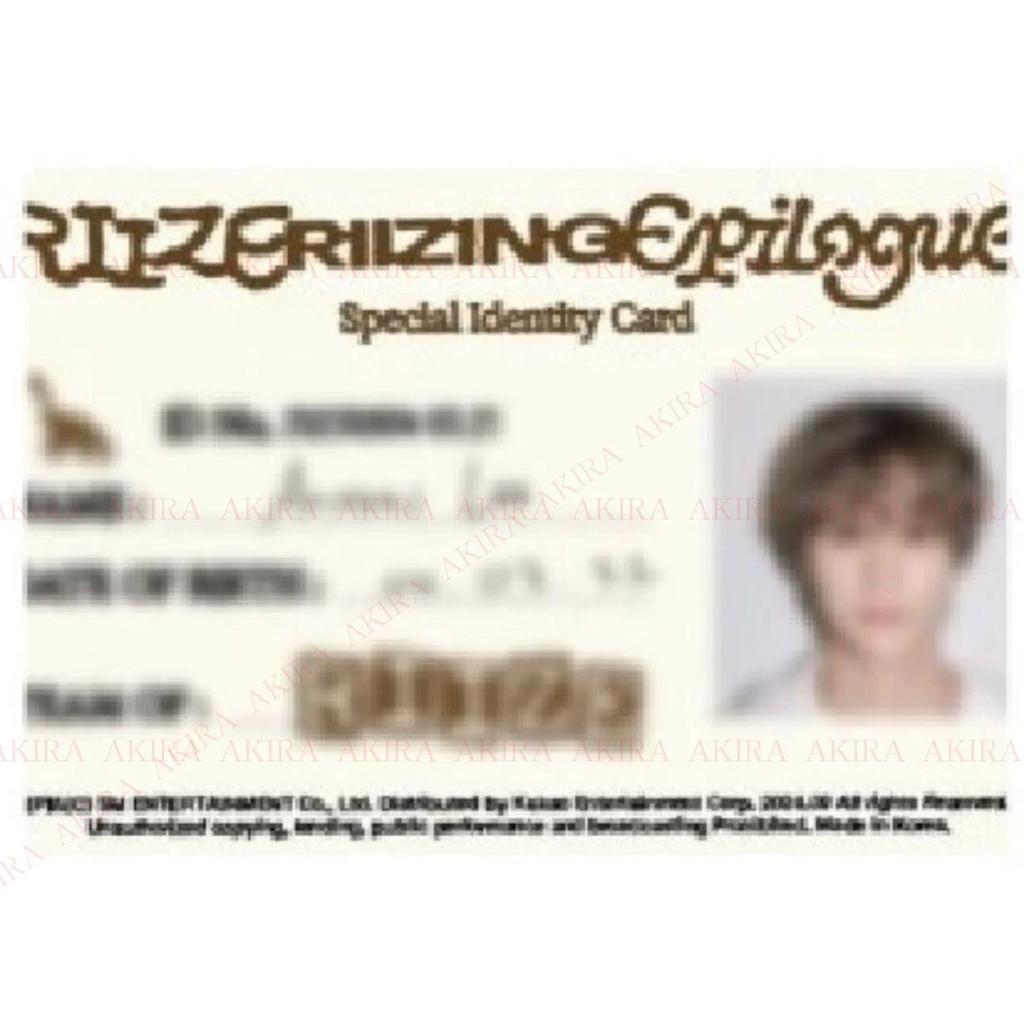RIIZE 1st MINI ALBUM RIIZING Epilogue OFFICIAL PHOTO CARD