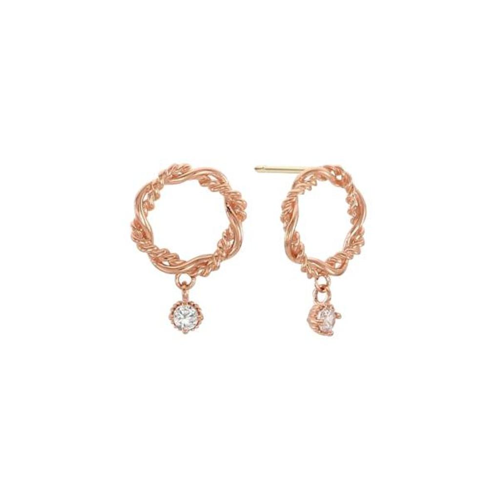 LLOYD My Rose Rose Vine Rosette 14k Gold Earrings LPSJ1012G