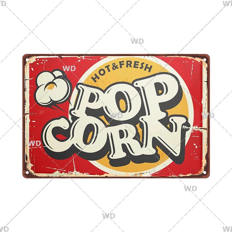 Panneau en étain pour hamburgers, frites, HotDogs, FastFood, Plaque métallique rétro Vintage, affiche en métal, Pizza BBQ pour décoration murale de cuisine