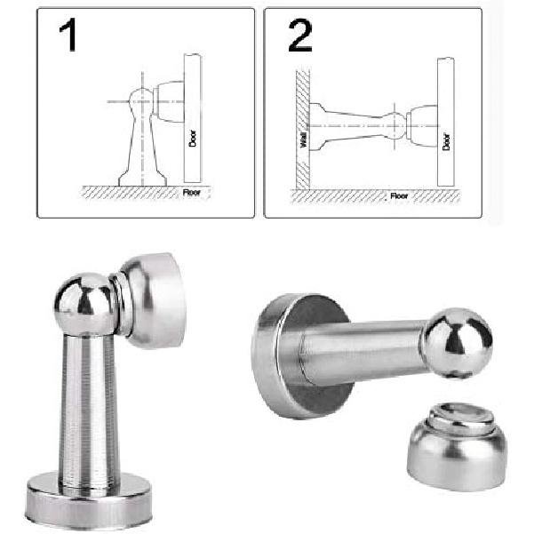 Дверной стопор, Прочный магнитный дверной стопор из нержавеющей стали, Дверной фиксатор, Мощный держатель двери, Дверной стопор для спальни, ванной комнаты, кухни, Держите ваши