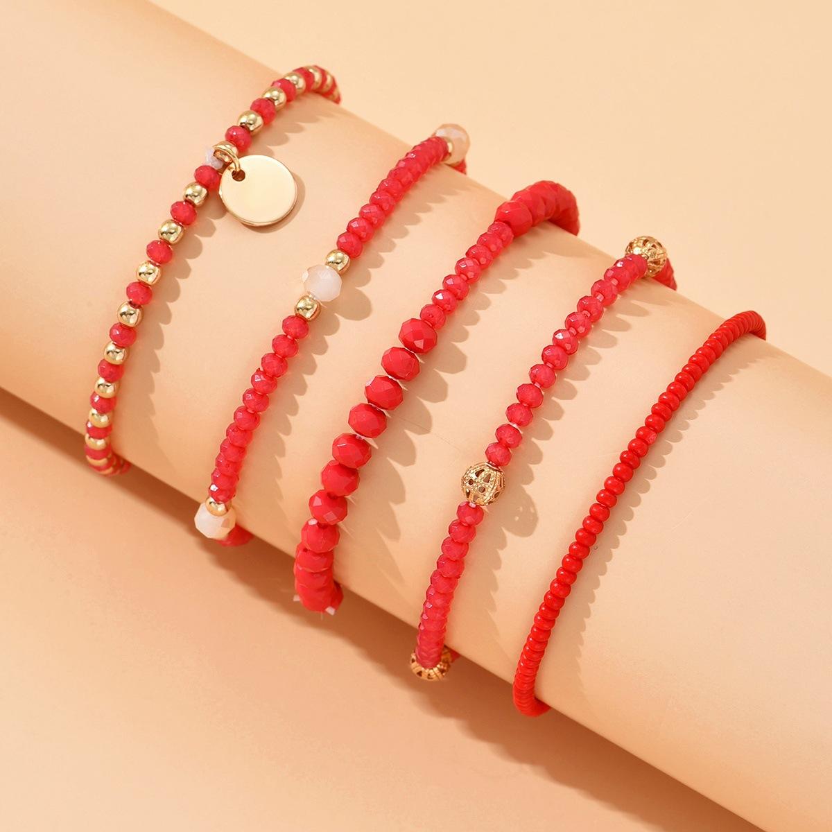 

Bohemian Ethnic Beaded Bracelets Set For Women Beads Chains Stackable Wristband Female Boho Handmade Jewelry Accessoreis