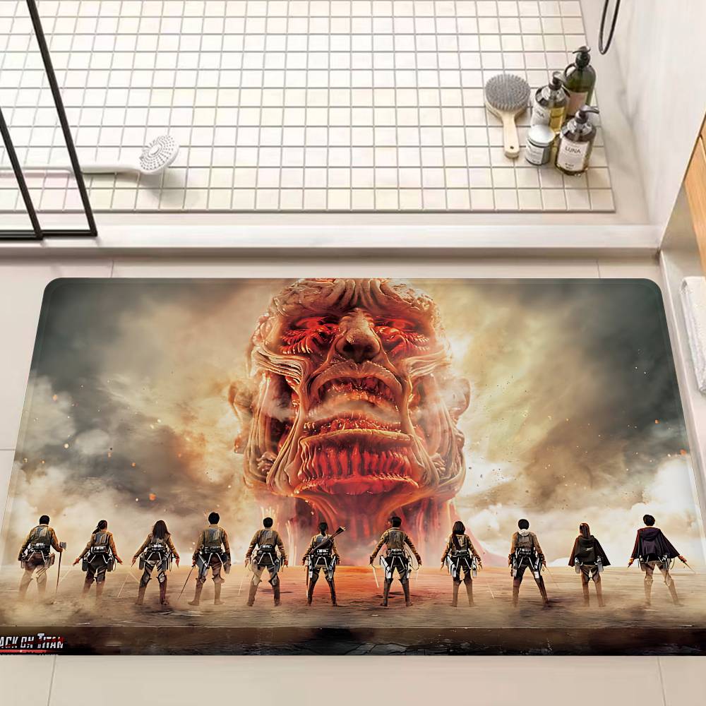 A-Attack On Titan Entrance Door Mat Nordic Style Home Doormat Bathroom-Toilet Mats Bedroom Hotel Decor Mat