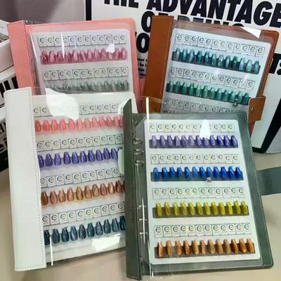 48/96/144/192 Farben Magnetische Spitzen Nail Art Musterbuch Maniküre Farbtest Aufbewahrungsbuch Große Acryl-Werke Auslage Farbkarten