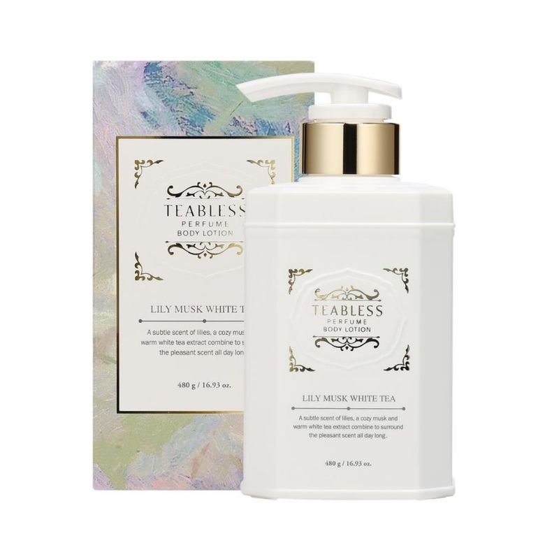 TEABLESS Perfume Body Lotion Lily Musk White Tea 480g