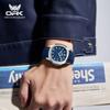 OPK Brand Watch Fashion Striped Silicone Strap Single Calendar Waterproof Quartz Men's Watch 6095