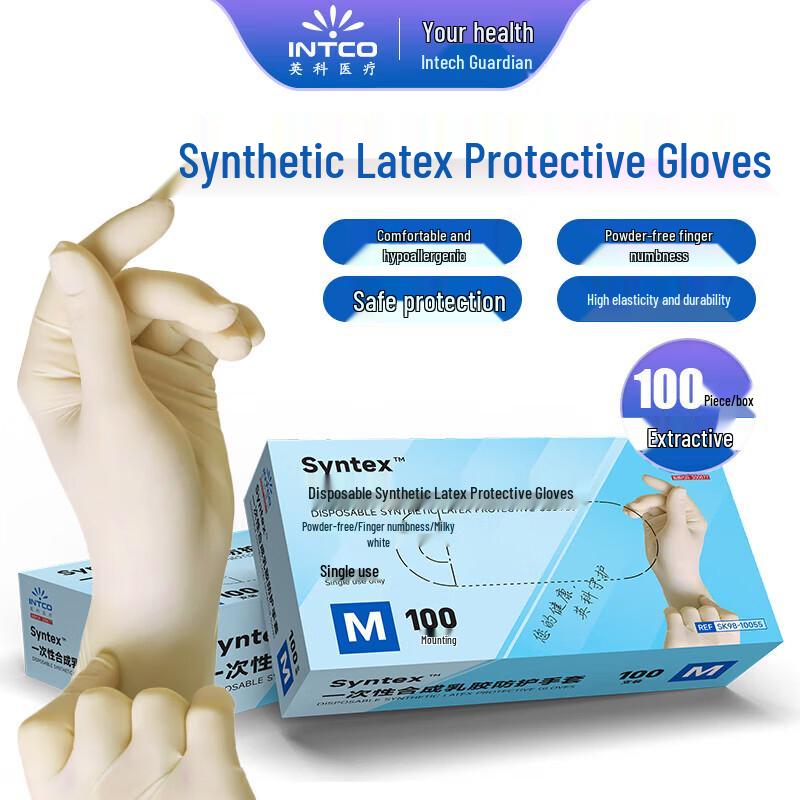 INTCO Disposable Synthetic Latex Protective Gloves