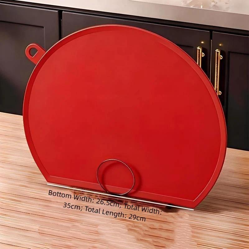 1Pcs Mold-Proof Tpu Cutting Board Double Sided D-Shape Semi-Circular Cutting Board Tpu Non-Slip Kitchen Chopping Block