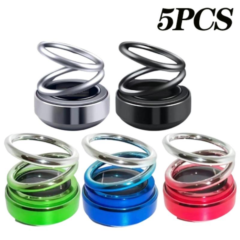 Car Aromatherapy Solar Powered Dual Ring Suspended Car Diffuser Car Air Purifier Car Perfume Ornaments Perfume Diffuser