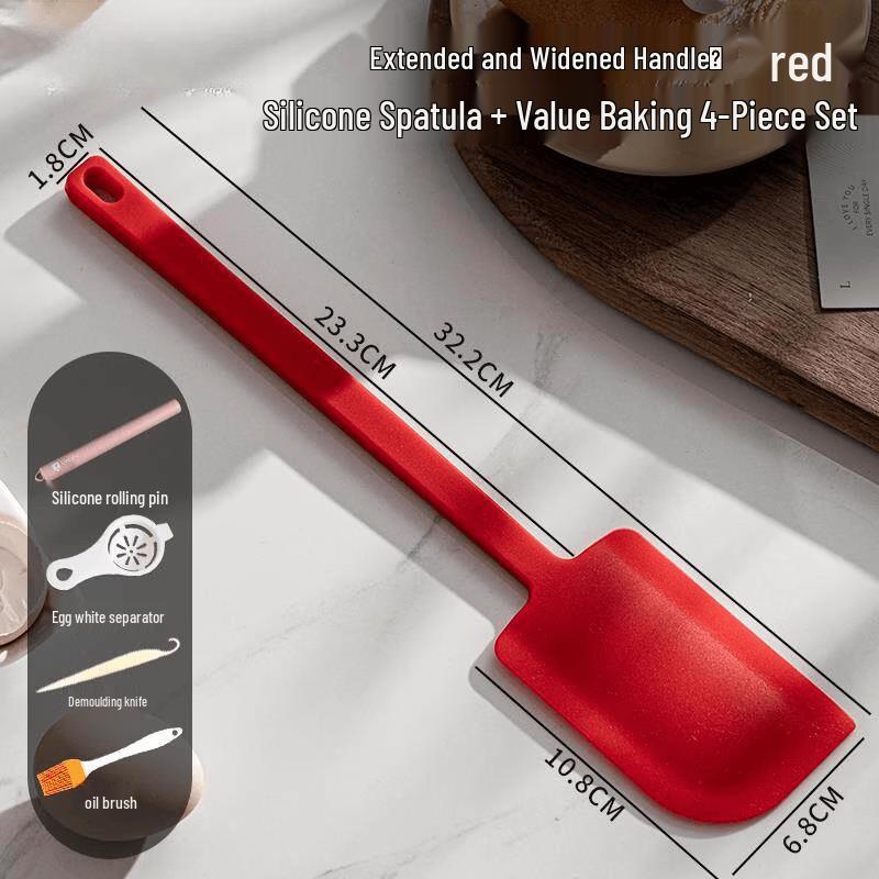 Yingtang Red Silicone Baking Spatula Set