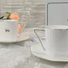 Luxury Ceramic Coffee Cup & Saucer Set with Gift Box for Office & Afternoon Tea
