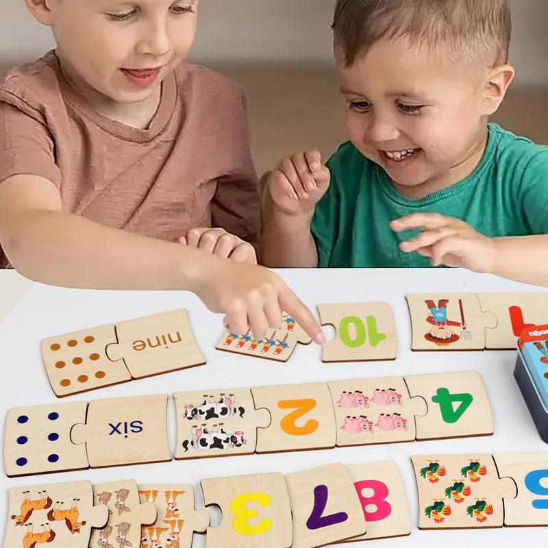 Iron Box Number Enlightenment Matching Game, Children'S Number Decomposition Arithmetic, Elementary School Teaching Aids, Wooden Toys
