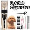 Professional Rechargeable Pet Shaver Kit Ceramic Blade Low Noise Dog Cat Hair Trimmer With 4 Limit Combs