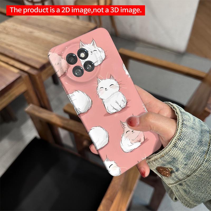 2DFlat Xiaomi Redmi phone caseCute Cat Pattern Phone Casesuitable for Redmi Note 11 12 13 14 A3 K80 15 17 Ultra
