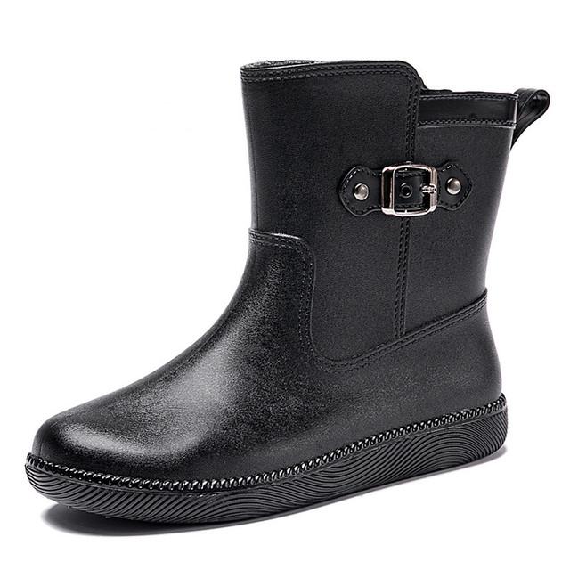 Новые женские ботинки Mid Drum Rain Shoes Outdoor Водонепроницаемые легкие сапоги — фото 8