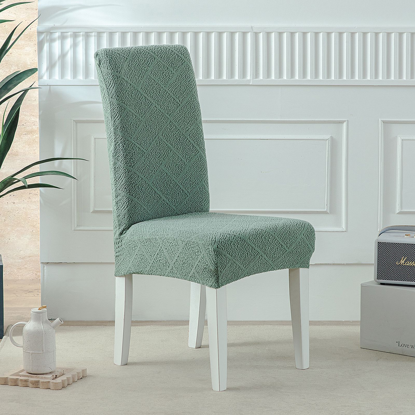 

Thickened Elastic Jacquard Chair Cover Home Restaurant Chair Cover Hotel Hotel Banquet Chair Cover Washable Dining Chair Cover Regular chair cover