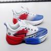 Summer Lace-up-free Boys' Running Shoes Breathable Mesh Non-slip Fashion Rotary Buckle Shoes Sports Shoes Medium and Older Children's Running Shoes