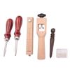 AEE4-4Pieces Leather Strap Cutter Adjustable Leather Strip Cutter Strap Cutter Sets With Polished Tools For DIY Craft Cutting