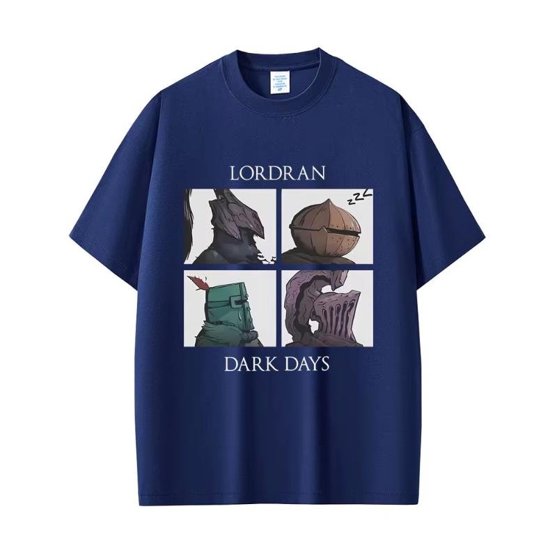 Game Dark Souls Praise The Sun Lordran Dark Days Graphic T Shirt Unisex Vintage Gothic Rock Tshirt Unisexs Cotton Crewneck Tshirts