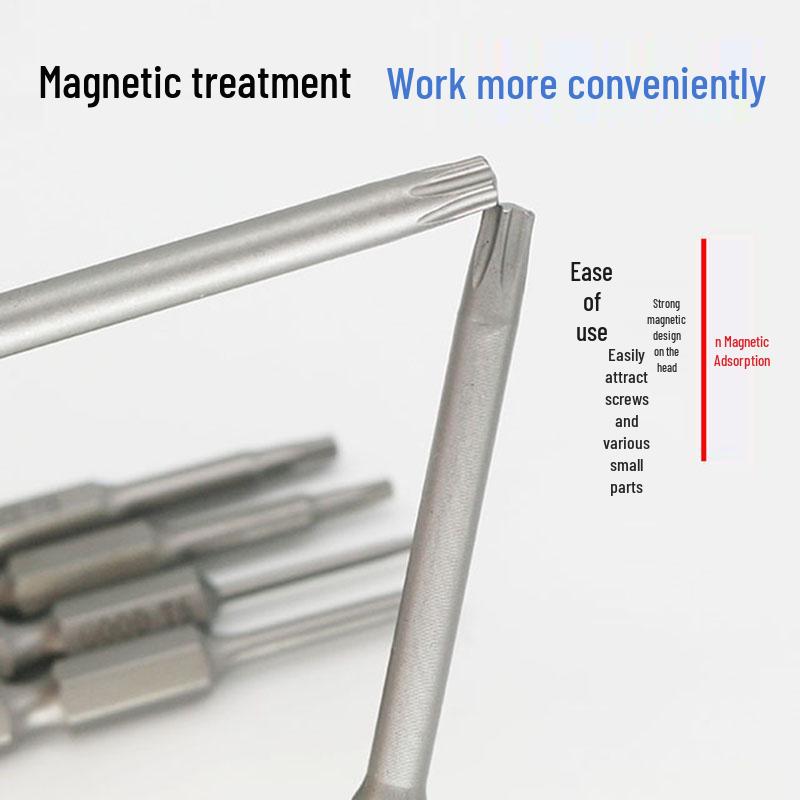 Premium Magnetic 1/4 Hex Star Screwdriver Bit Set - Sizes T5 to T40