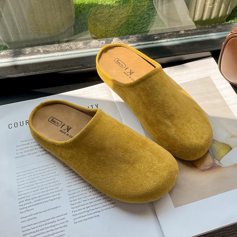 

Бокен на толстой подошве, шлепанцы, женская верхняя одежда, педаль для ленивых, летние новые модели 2025 года с юбками, сандалии Мюли 40 жёлтый