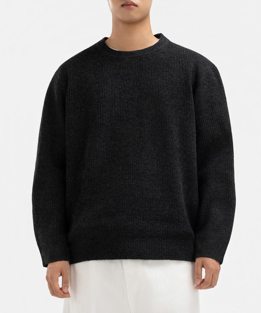 UNDEROFF Relaxed Fit Daily Round Knit Dark Gray